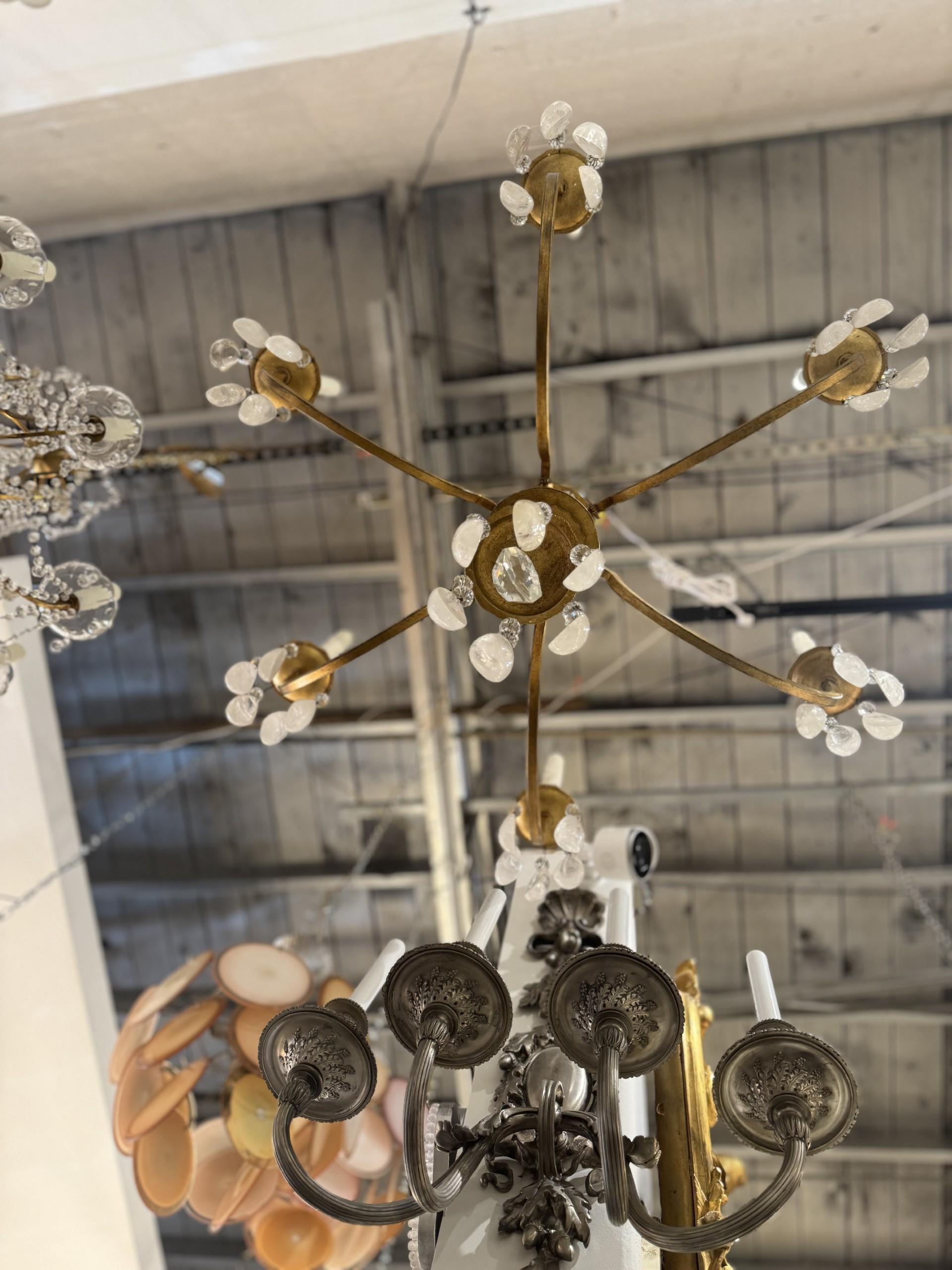 Modern Thomas O'Brien Rock Crystal Chandelier For Sale