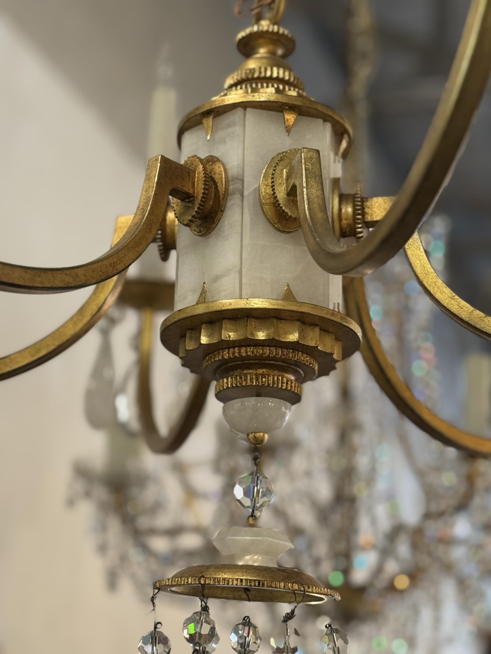 North American Thomas O'Brien Rock Crystal Chandelier For Sale