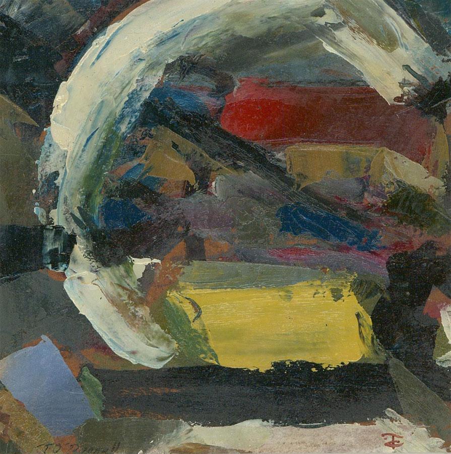 Thomas O'Donnell ( 1944-2020) – signiertes Ölgemälde, Abstrakt aus der Mitte des 20. Jahrhunderts 1