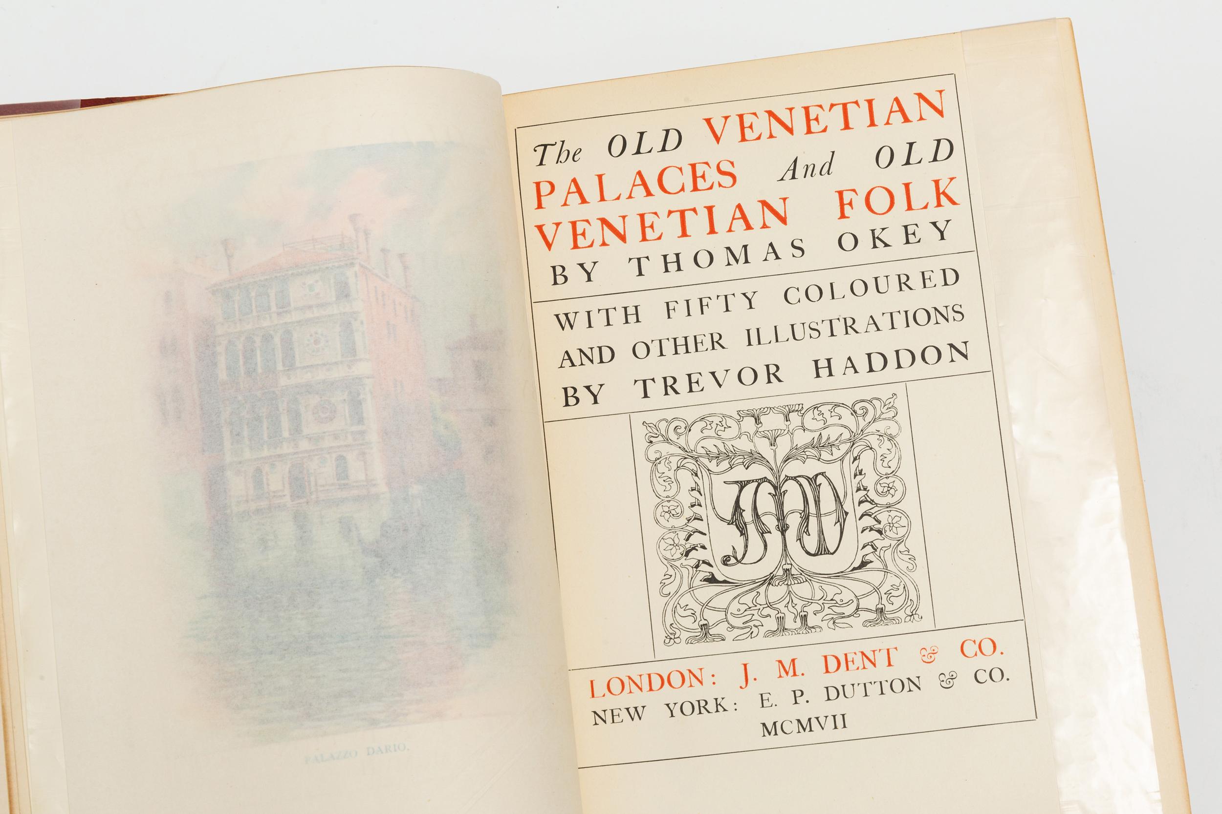 Leather Thomas Okey, the Old Venetian Palaces & Old Venetian Folk For Sale