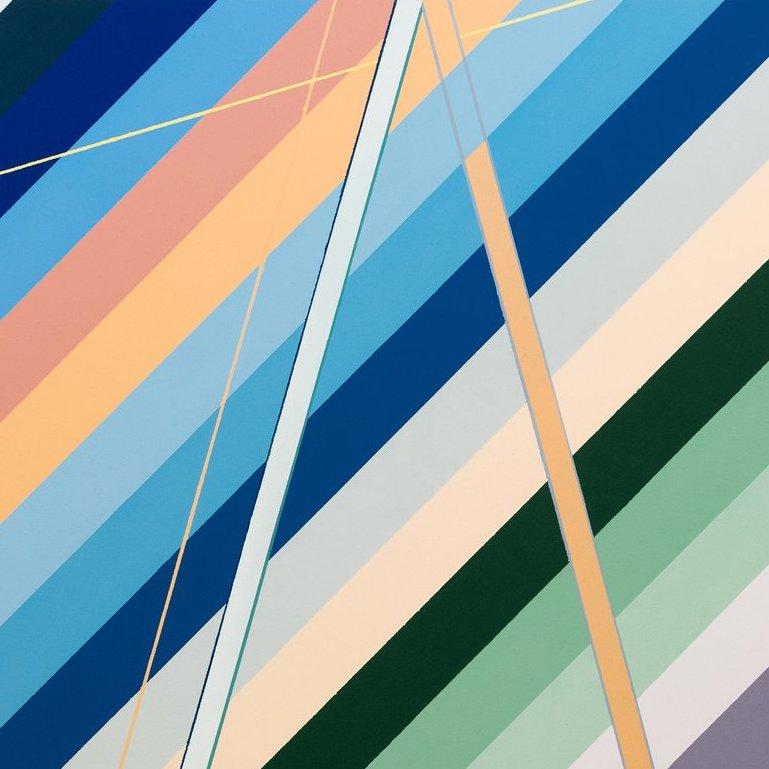 Mystic Canyon: gran lienzo contemporáneo, paisaje abstracto de California - Painting de Thomas Paul Raggio