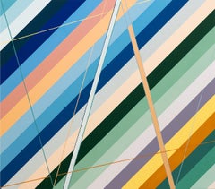 Mystic Canyon: large contemporary canvas painting, abstract California landscape