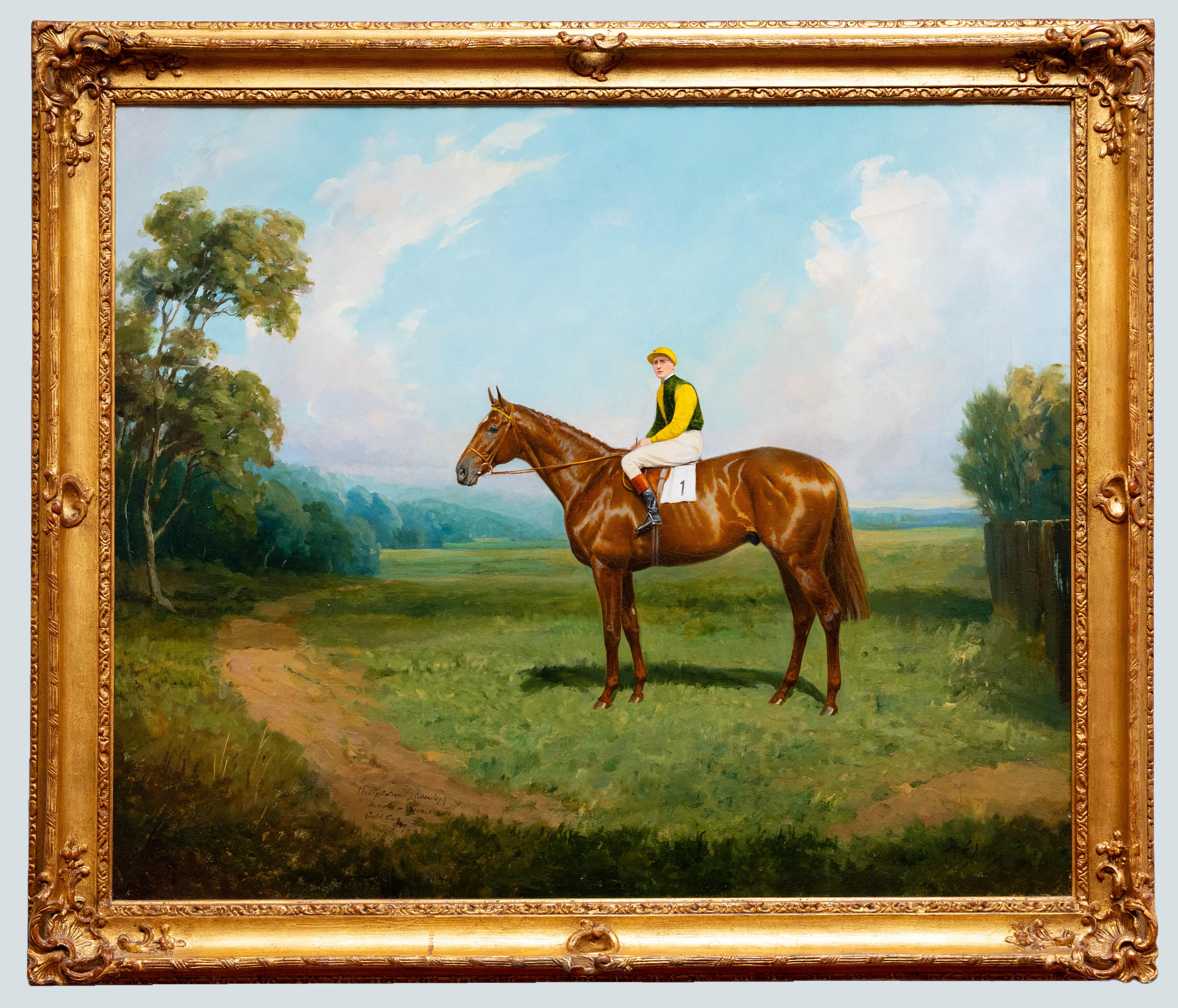 Animal Painting di Thomas Percy Earl - Vincitore della coppa d'oro Precipitation, Thomas Earle (1874-1947), firmato e datato