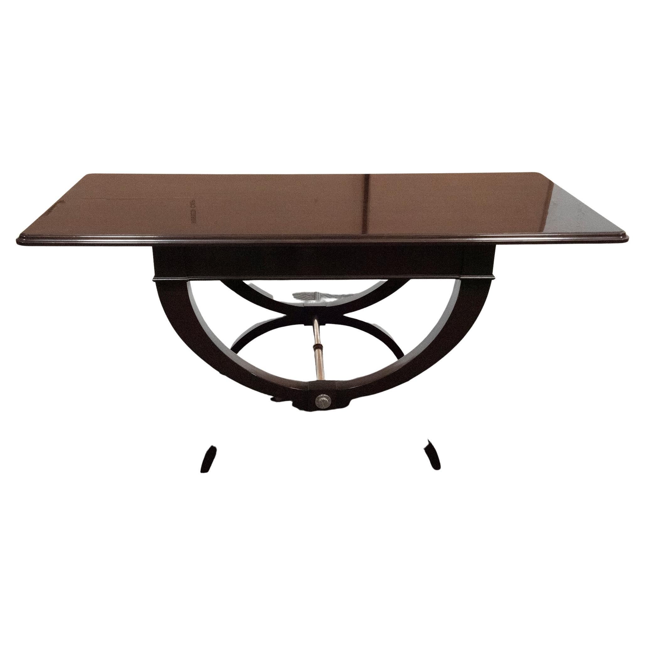 Table d'appoint rectangulaire en noyer et bronze Thomas Pheasant 2021 en vente 5