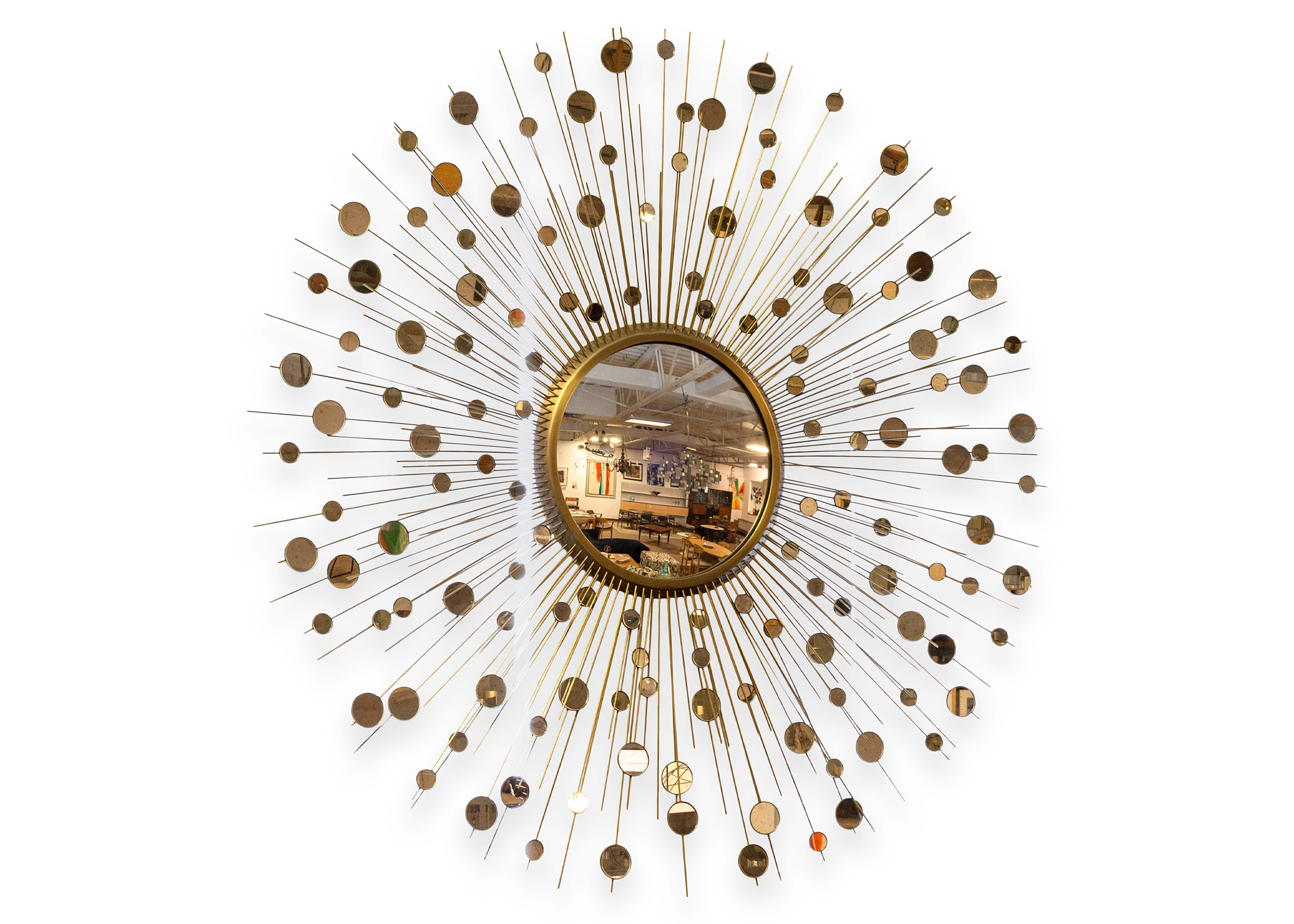 Thomas Pheasant for Baker 54 Inch Mid Century Modern Constellation Mirror 3