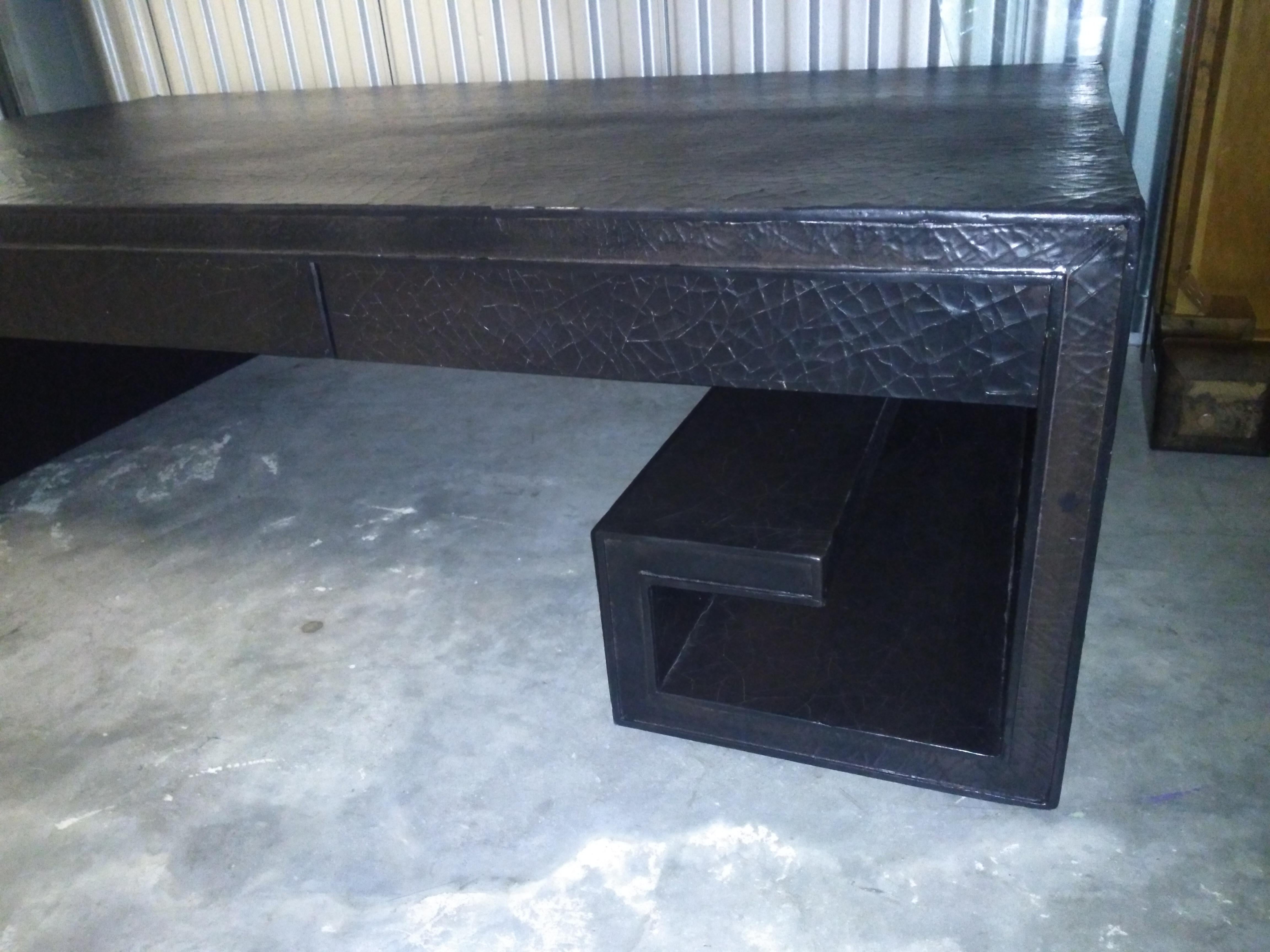Table basse craquelée Thomas Pheasant pour Baker Furniture en vente 3