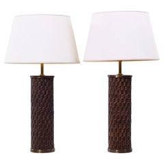 Lámpara de mesa Thomas Pheasant para Baker Furniture Dowel PH020 - Pareja