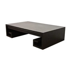 Thomas Pheasant for Baker Furniture Greek Key Black Lacquered Coffee Table Thomas Pheasant for Baker Furniture Greek Key Black Lacquered Coffee Table