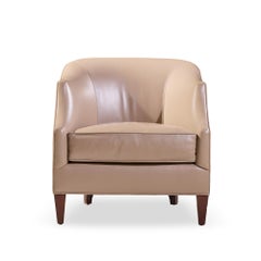 Thomas Pheasant para Baker Furniture Silla de salón de piel