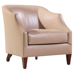 Thomas Pheasant para Baker Furniture Silla de salón de piel