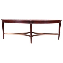 Thomas Pheasant for Baker Furniture Mahogany and Brass Coffee Table