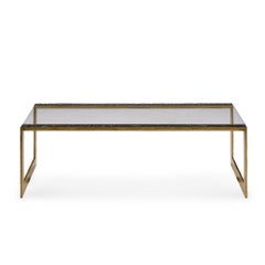 Thomas Pheasant for Baker Furniture Pompeii Bronzed Brass Coffee Table