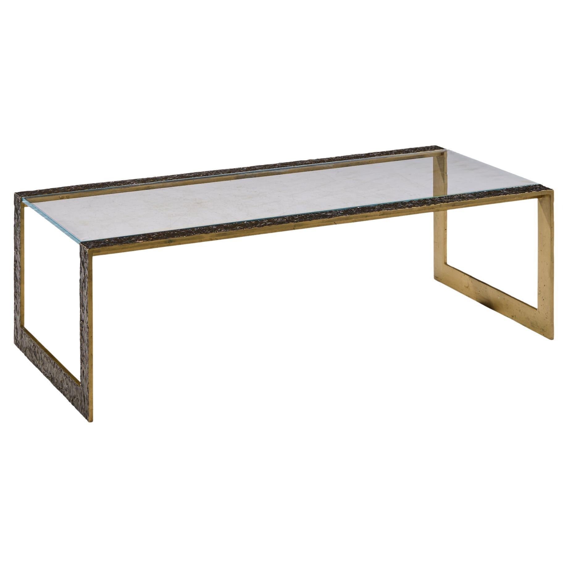 Thomas Pheasant for Baker Furniture Pompeii Bronzed Brass Coffee Table