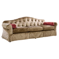 Thomas Pheasant for Baker Furniture Tufted Camel Back Sofa