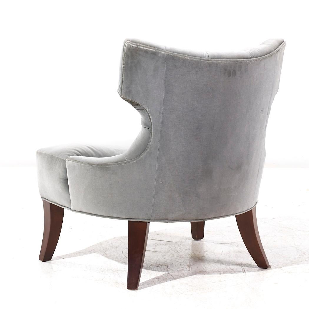 Thomas Pheasant for Baker Tufted Slipper Lounge Chairs - Paire en vente 2