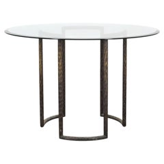 Thomas Pheasant for McGuire Faux Bois Bronze Center Dining Table