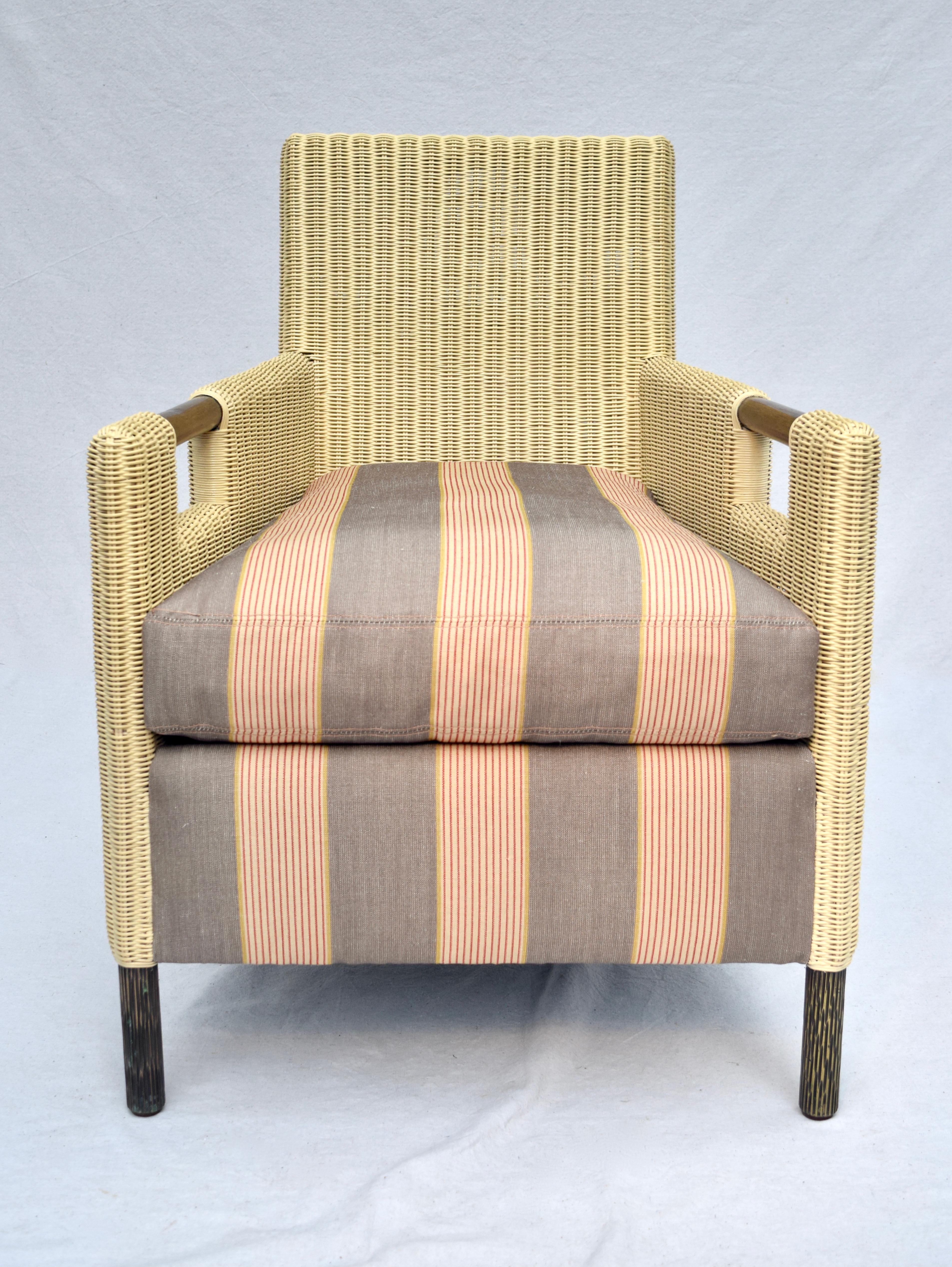 Thomas Pheasant for McGuire Organic Modern Club Chair & Ottoman For Sale 6