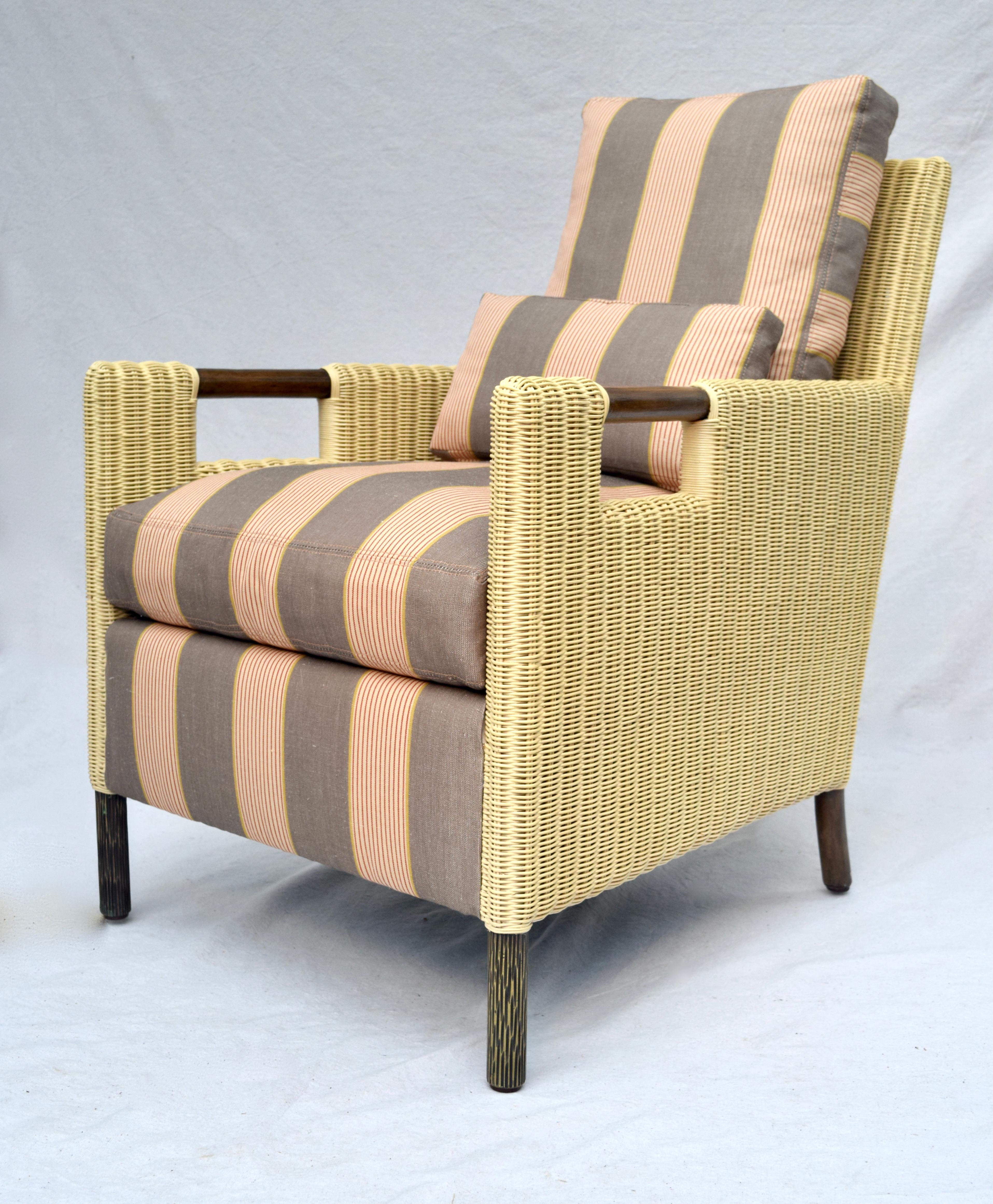 Contemporary Thomas Pheasant for McGuire Organic Modern Club Chair & Ottoman For Sale