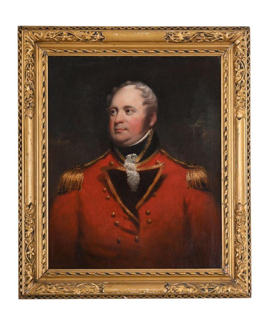 Un'ottima opera del XIX secolo  Ritratto di un esercito  Ufficiale nella cerchia di Thomas Phillips . Olio su tela, custodito in una cornice dorata
 Le dimensioni sono 73,5 x 60 cm (28¾ x 23½ in.) mentre l'altezza complessiva è di 81 x 95 cm.
C'è