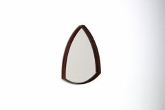 Thomas Poss Eferfolger wall mirror in rosewood triangular Denmark 1960