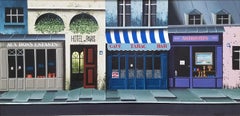 Retro "Montmartre Street Scene, Paris, France" Thomas Pradzynski, Architecture