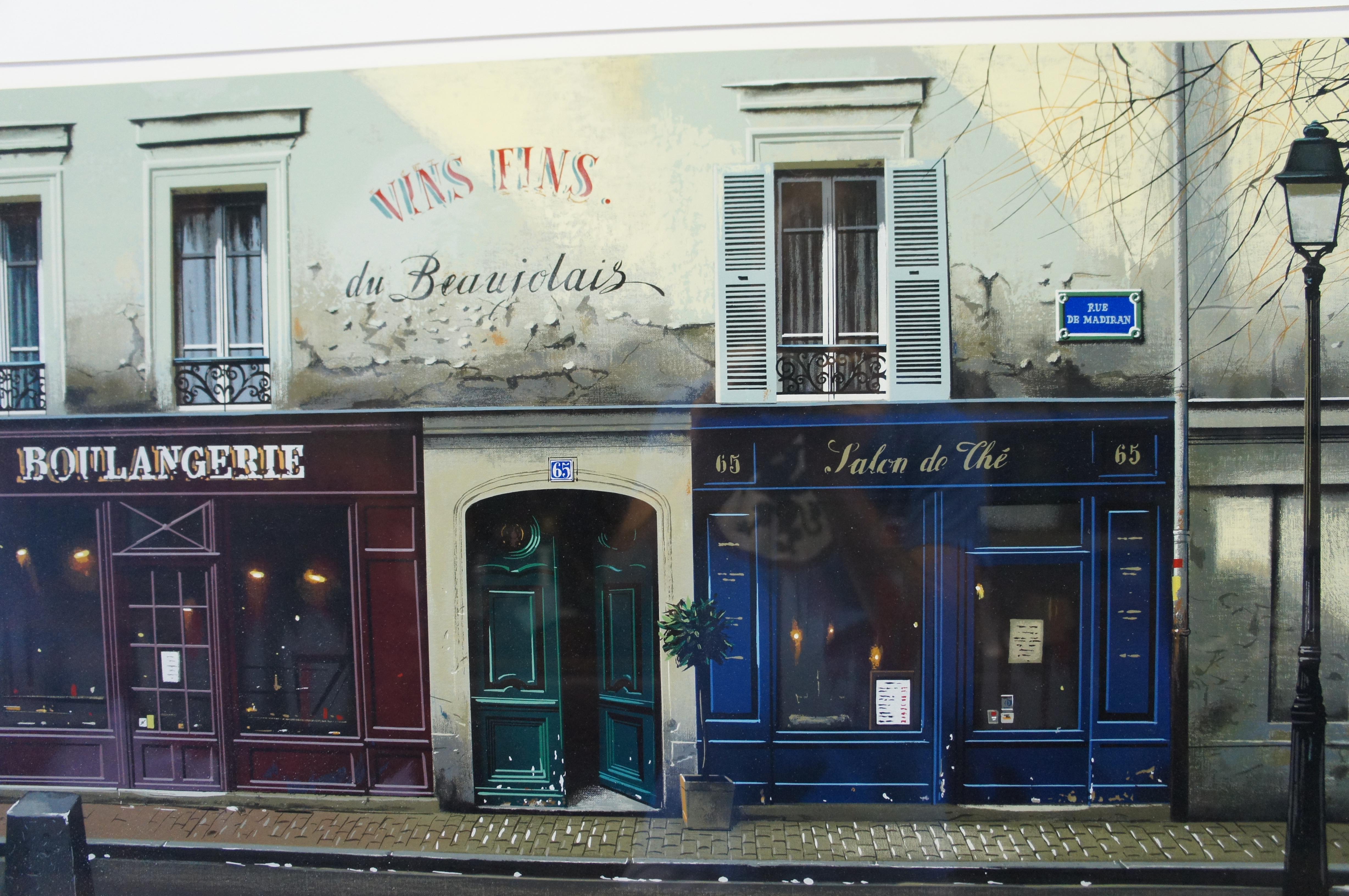 Thomas Pradzynski Crepuscolo su Rue de Madiran Paesaggio urbano di Parigi Serigrafia 51