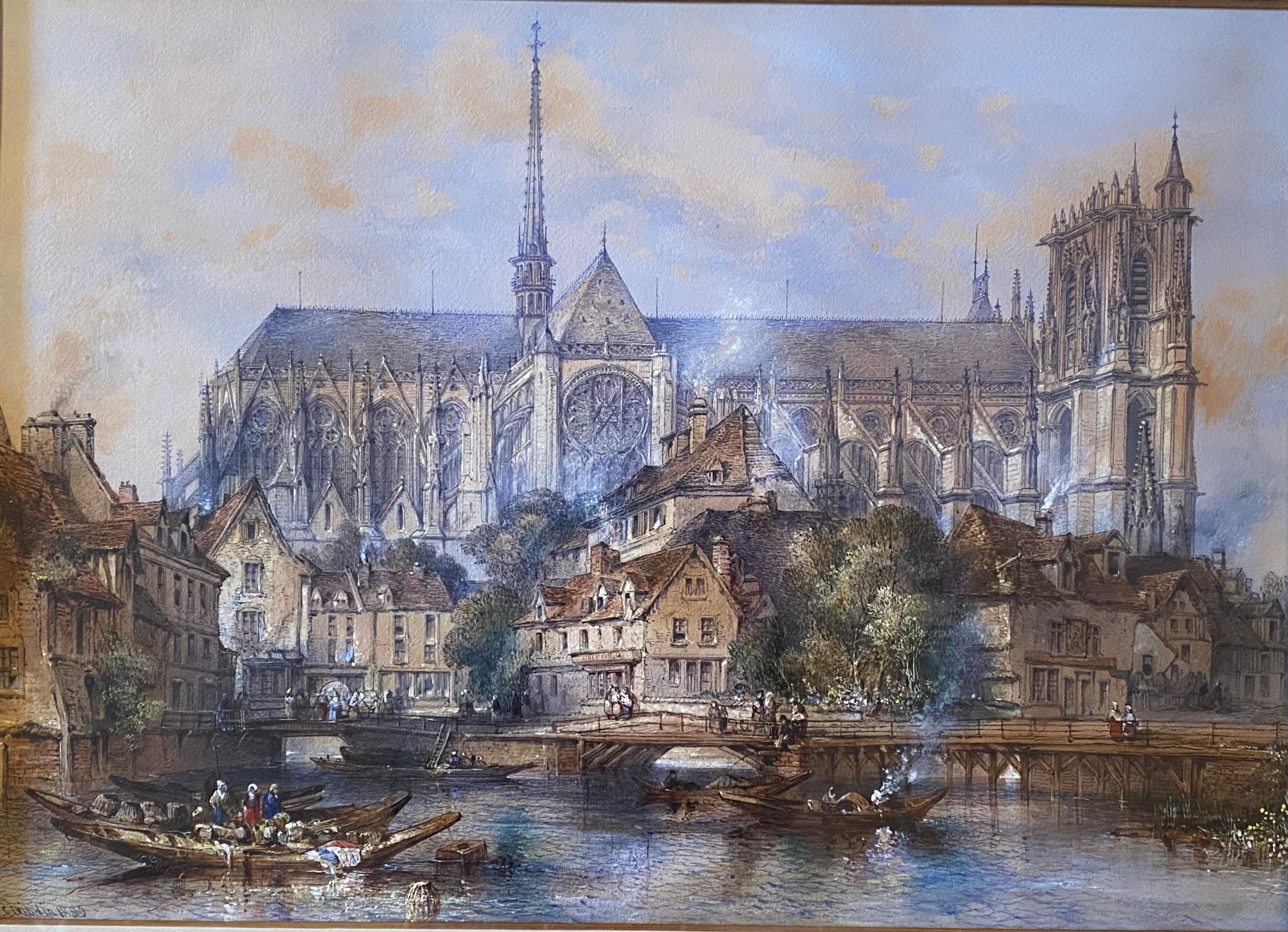 Notre Dame d' Amiens - Other Art Style Mixed Media Art by Thomas R Colman Dibdin