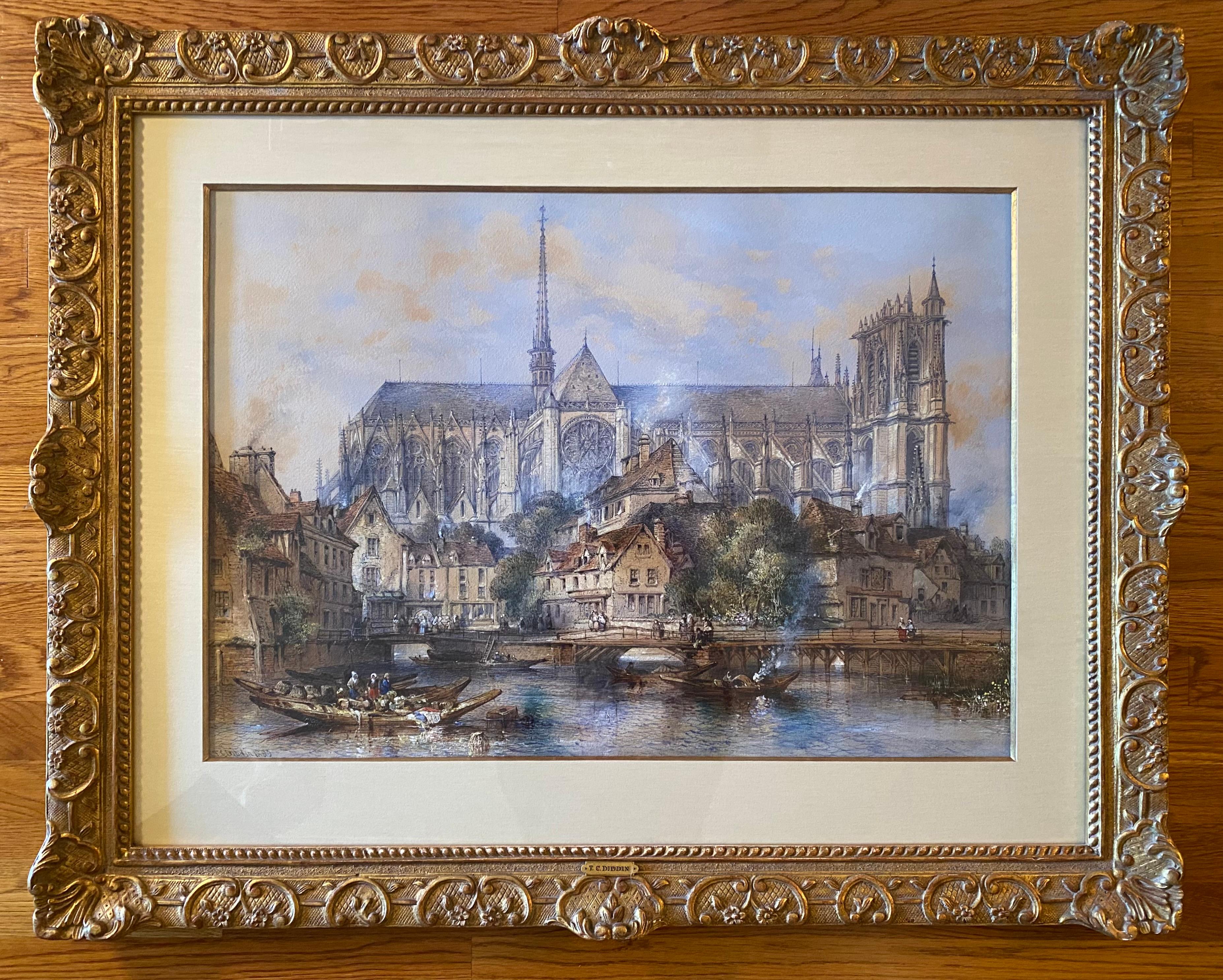 Notre Dame d' Amiens - Mixed Media Art by Thomas R Colman Dibdin
