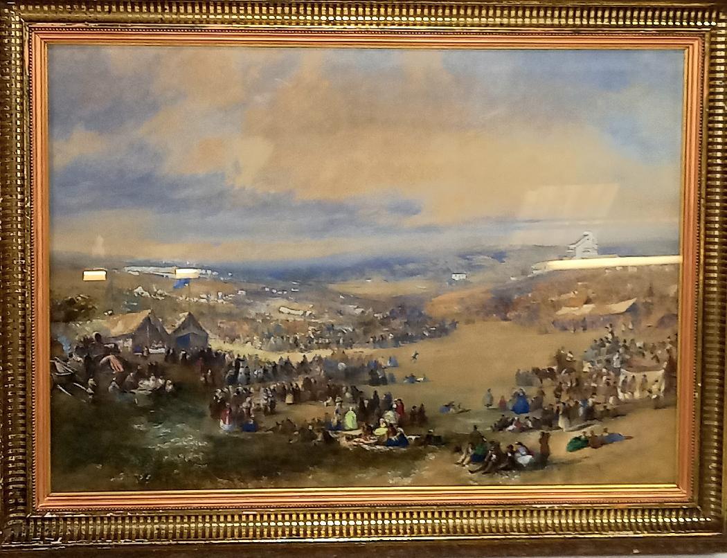 Arte vintage vittoriana di Dibdin, acquerello a tempera - 1863