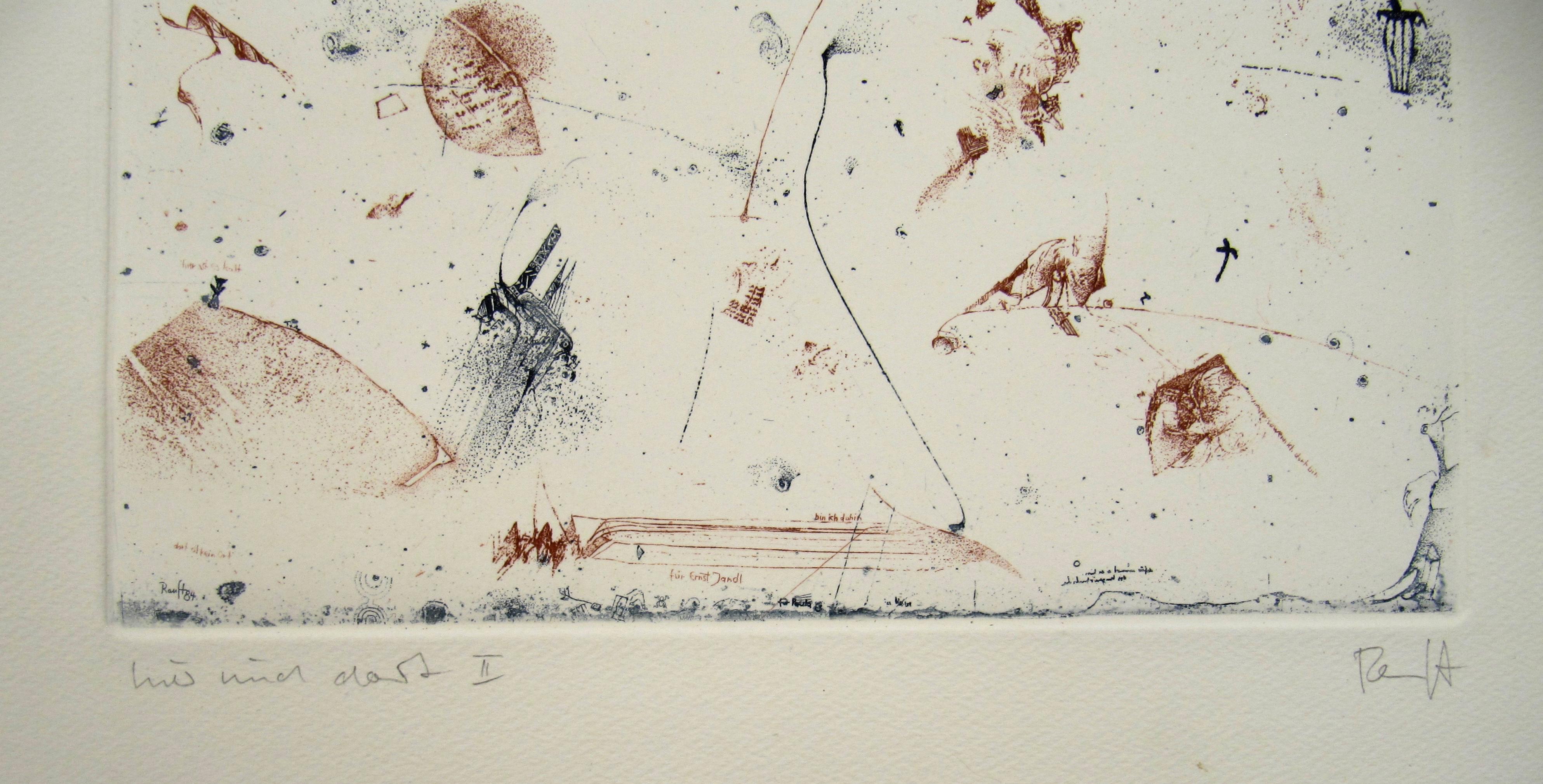 Thomas Ranft (1945) - Hier und dort II, 1984 - Abstract Etching - Edition 3 / 15 For Sale 2