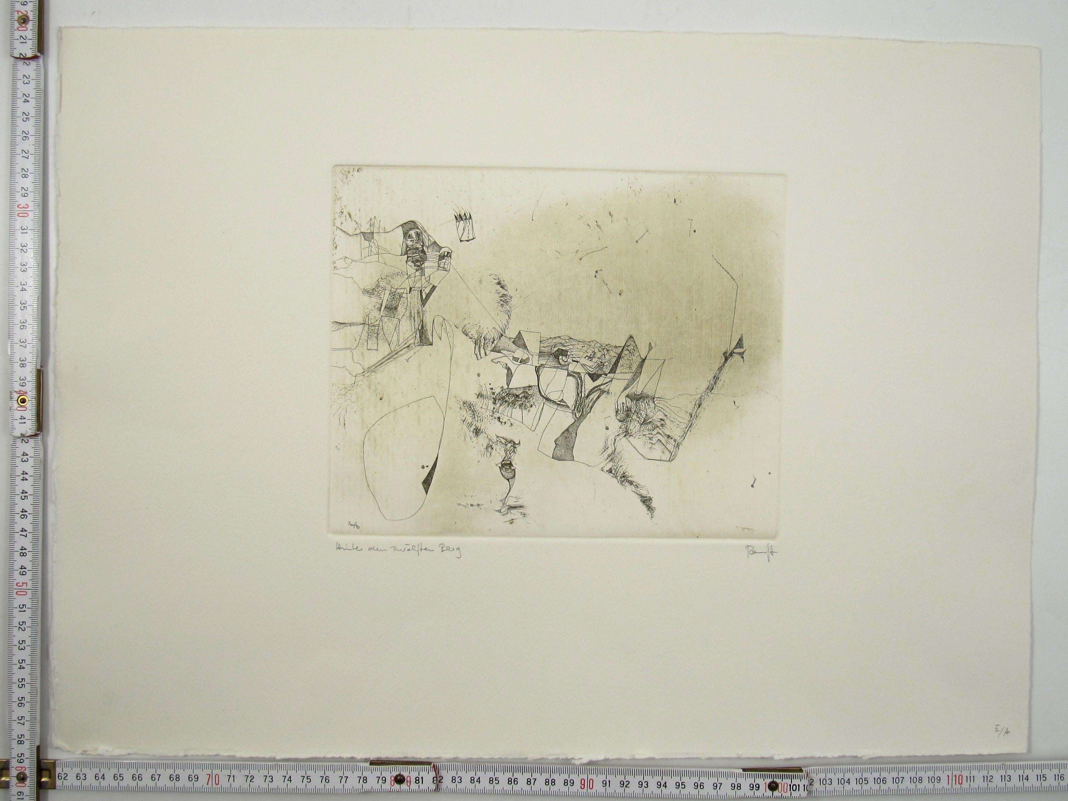 Thomas Ranft (1945) - Hinter dem Zwölften Berg - Abstract Etching For Sale 2