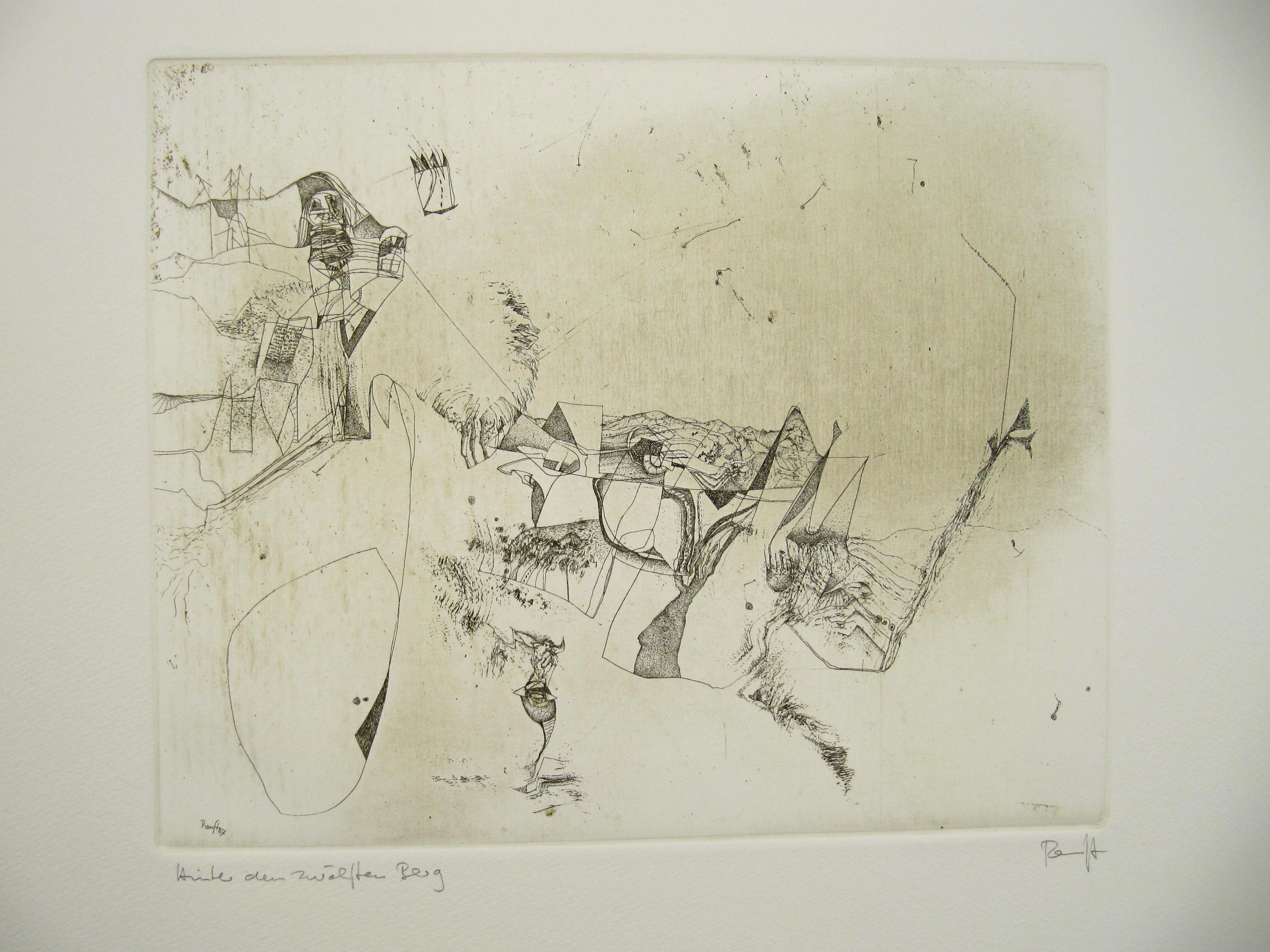 Thomas Ranft (1945) - Hinter dem Zwölften Berg - Abstract Etching