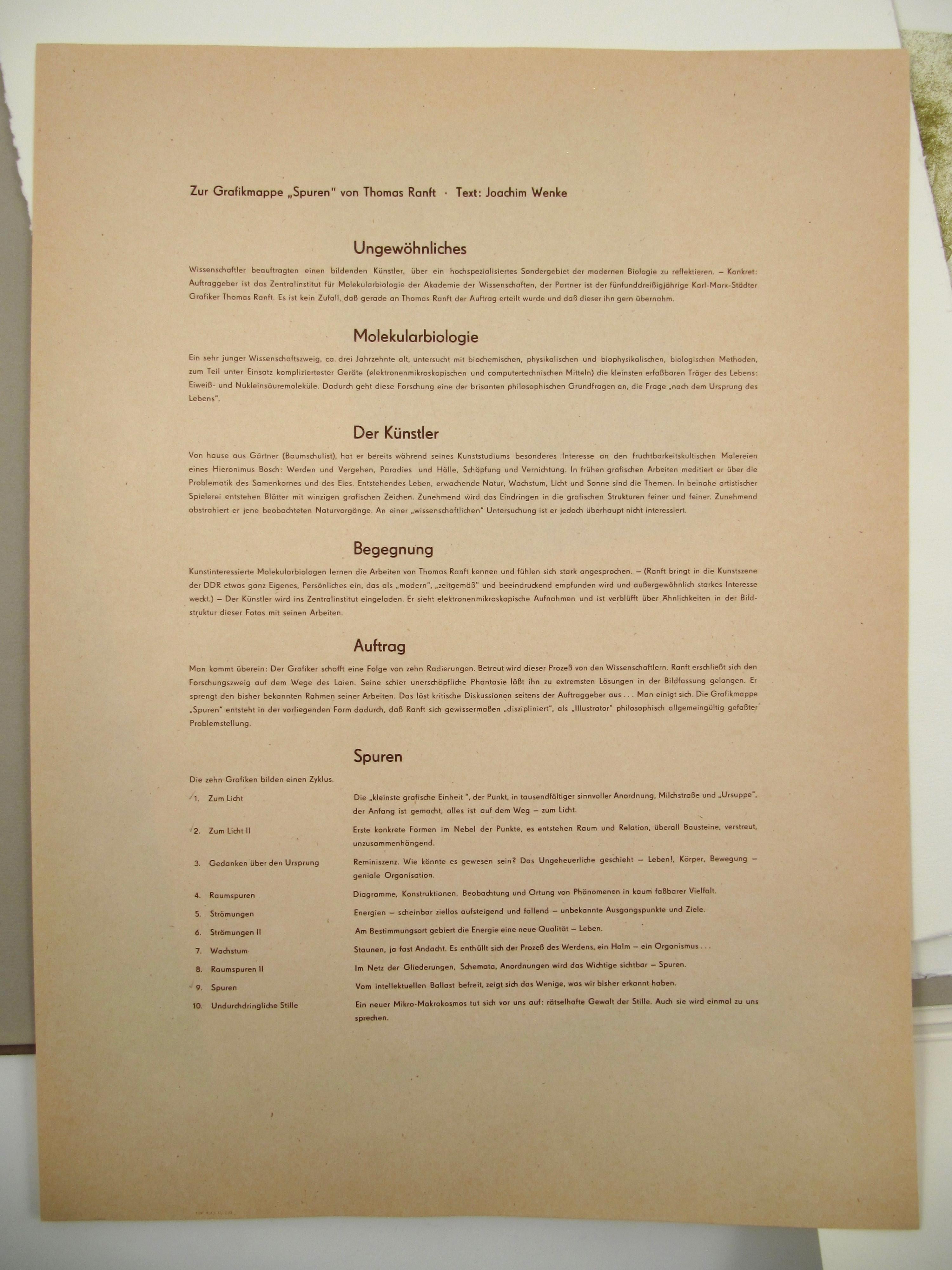Thomas Ranft (1945) - Spuren, 1977 - Abstrakte Radierungen in Leder Folio im Angebot 10