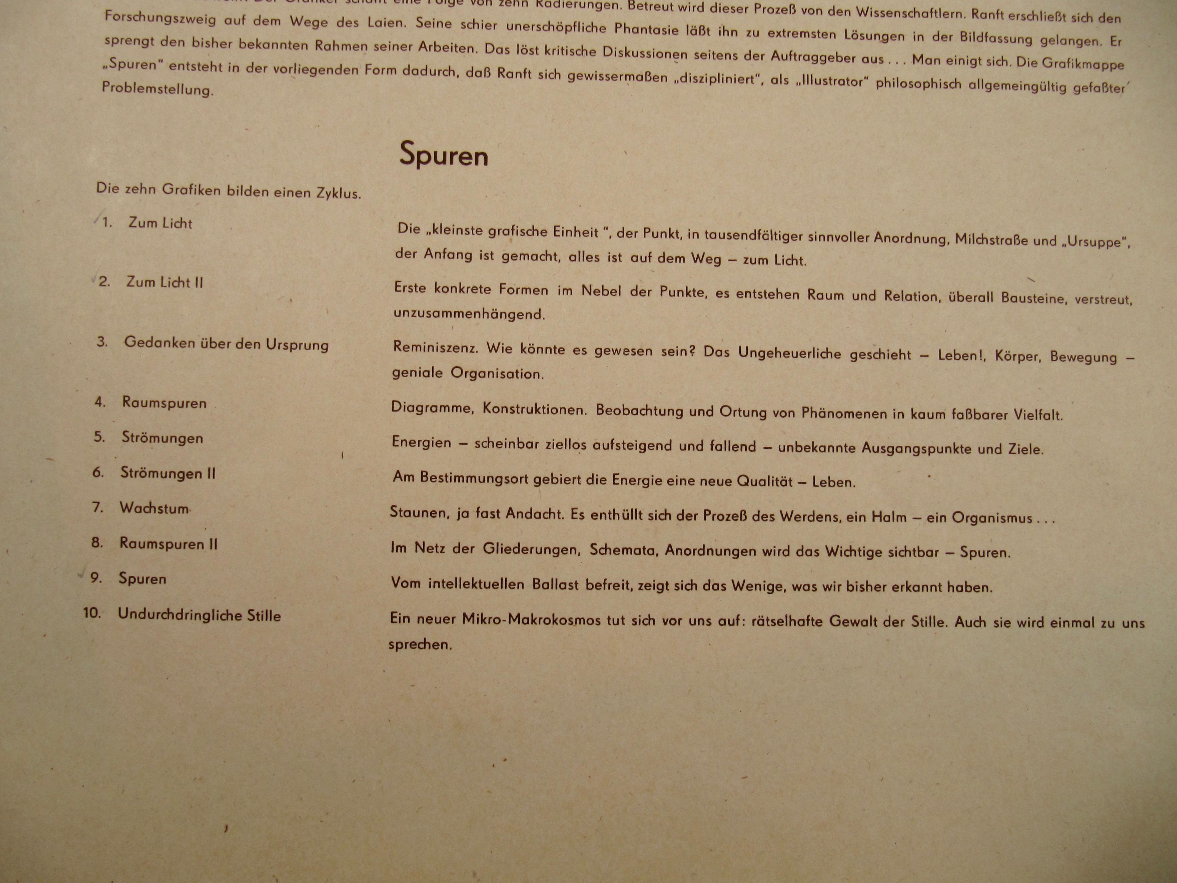 Thomas Ranft (1945) - Spuren, 1977 - Abstrakte Radierungen in Leder Folio im Angebot 11