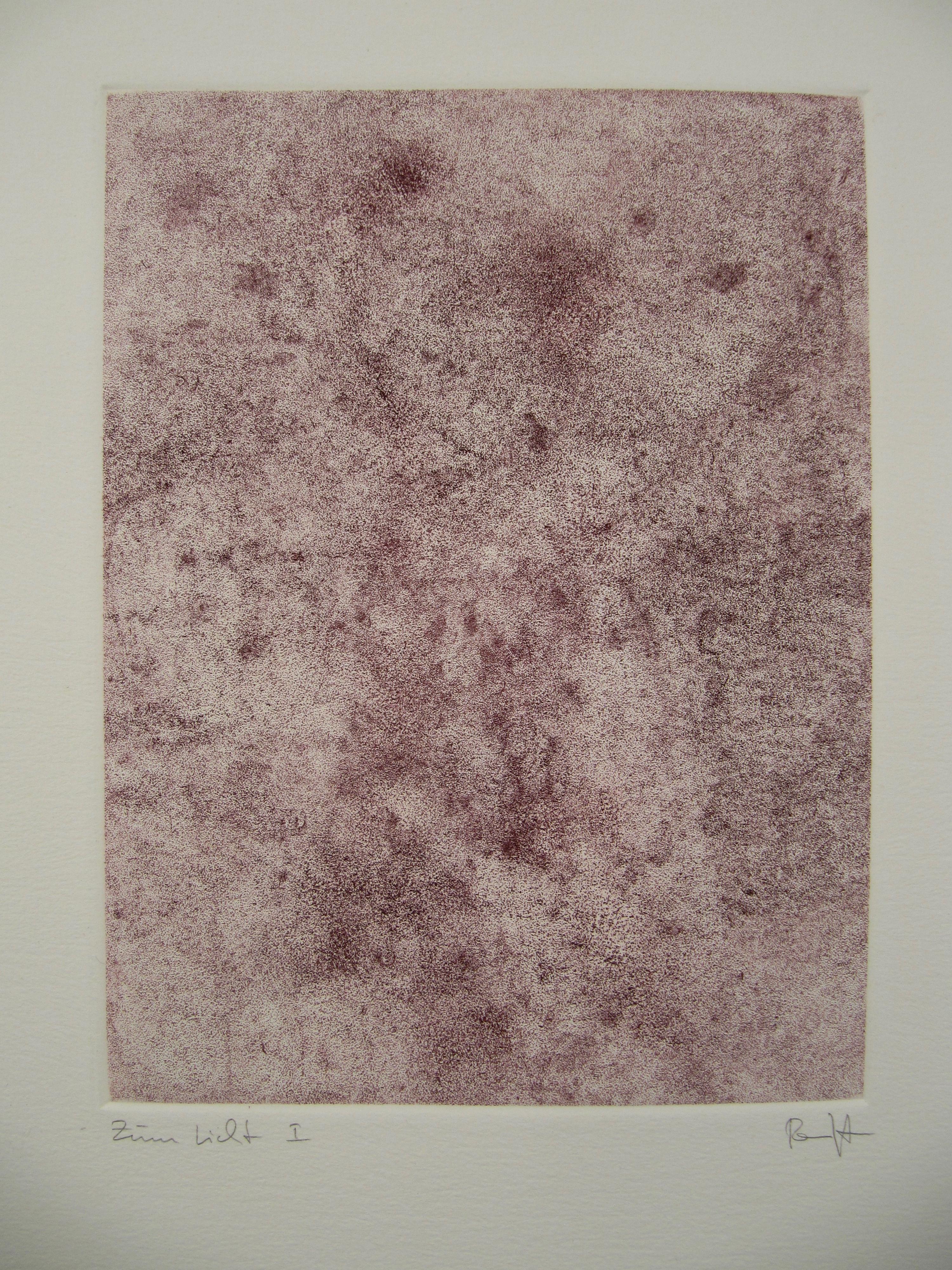 Thomas Ranft (1945) - Spuren, 1977 - Abstrakte Radierungen in Leder Folio im Angebot 1