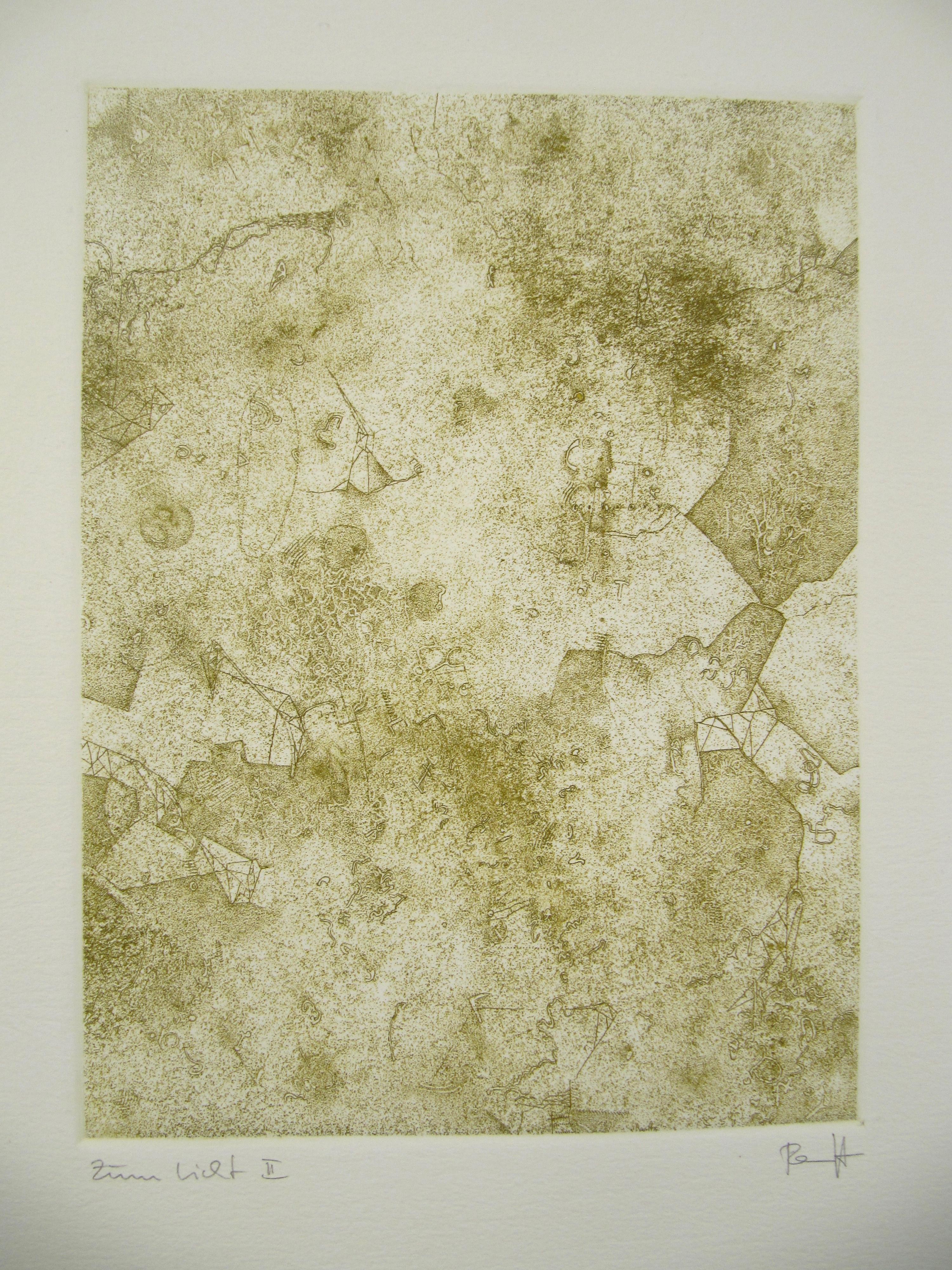 Thomas Ranft (1945) - Spuren, 1977 - Abstrakte Radierungen in Leder Folio im Angebot 2