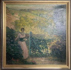 "Woman Gathering Flowers”