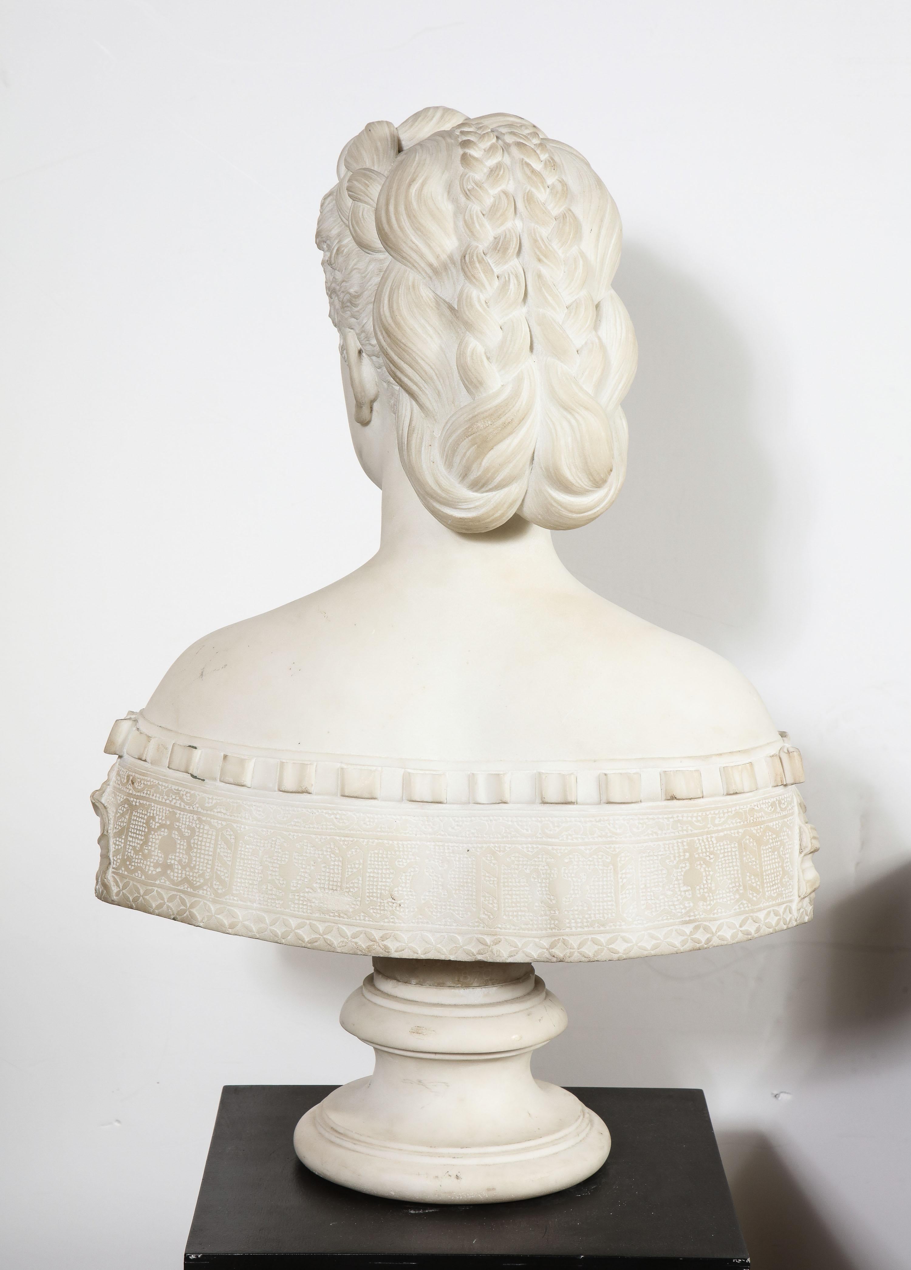 Thomas Ridgeway Gould, un rare buste en marbre blanc américain représentant une femme en vente 9