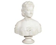 Thomas Ridgeway Gould, un raro busto americano de mujer en mármol blanco