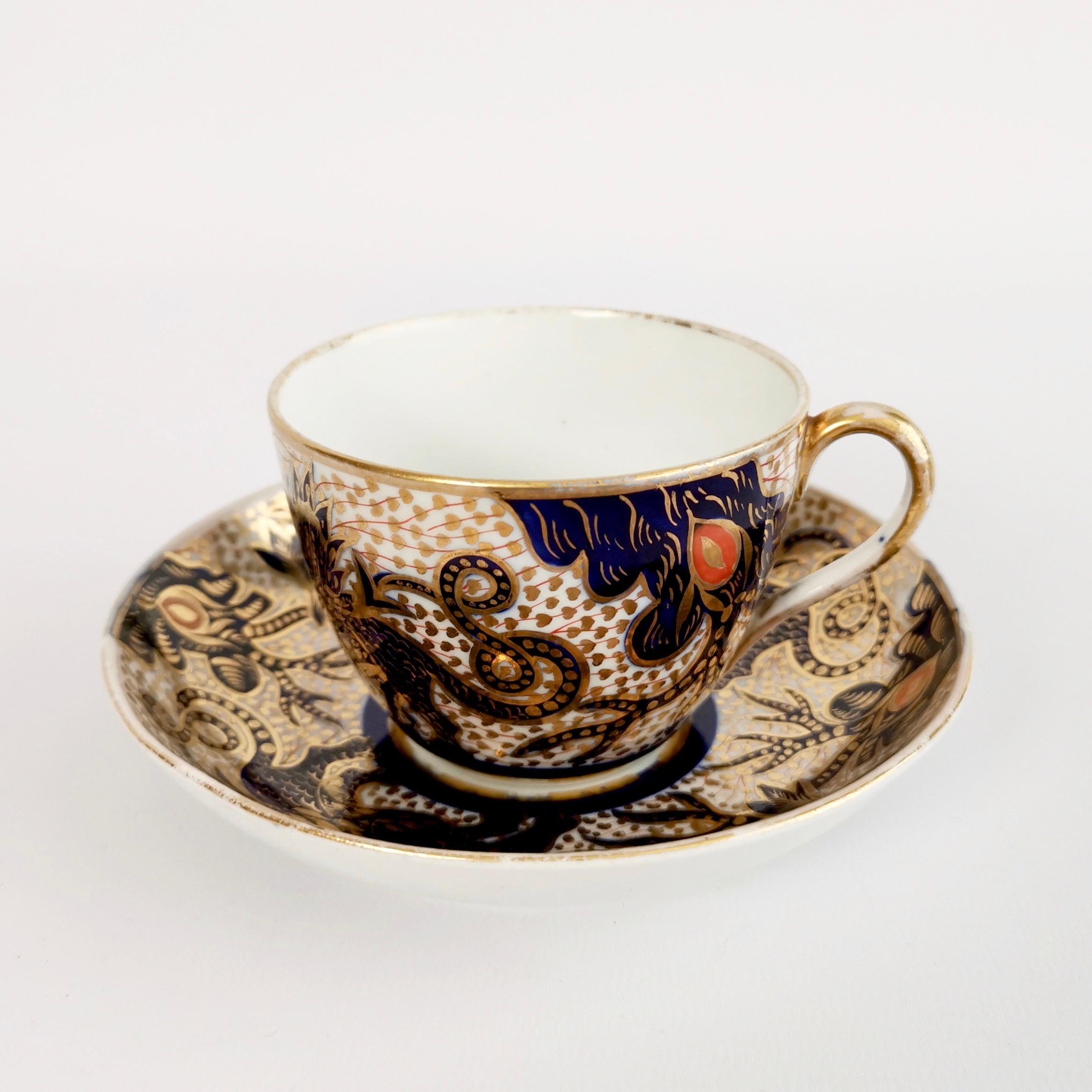 Porcelain Thomas Rose Coalport Tea Service, Japan Dragon Patt. 352, Georgian, circa 1800