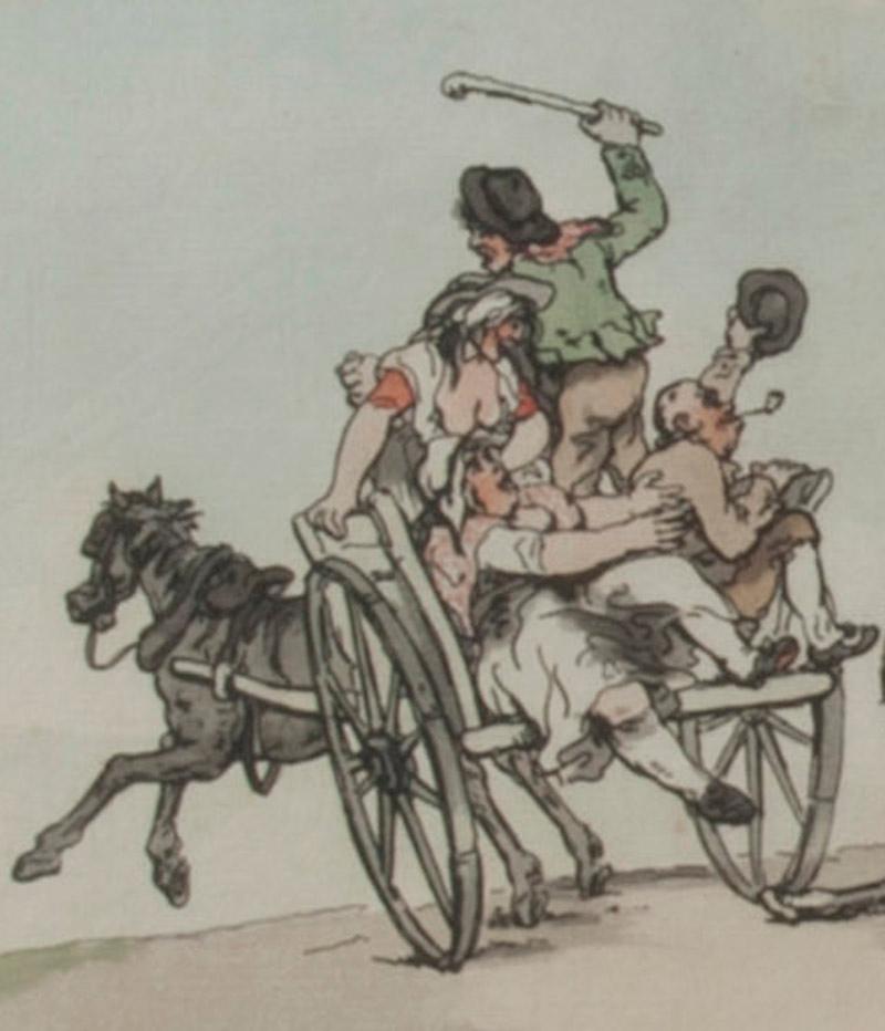 A Cart Race - Print by Thomas Rowlandson