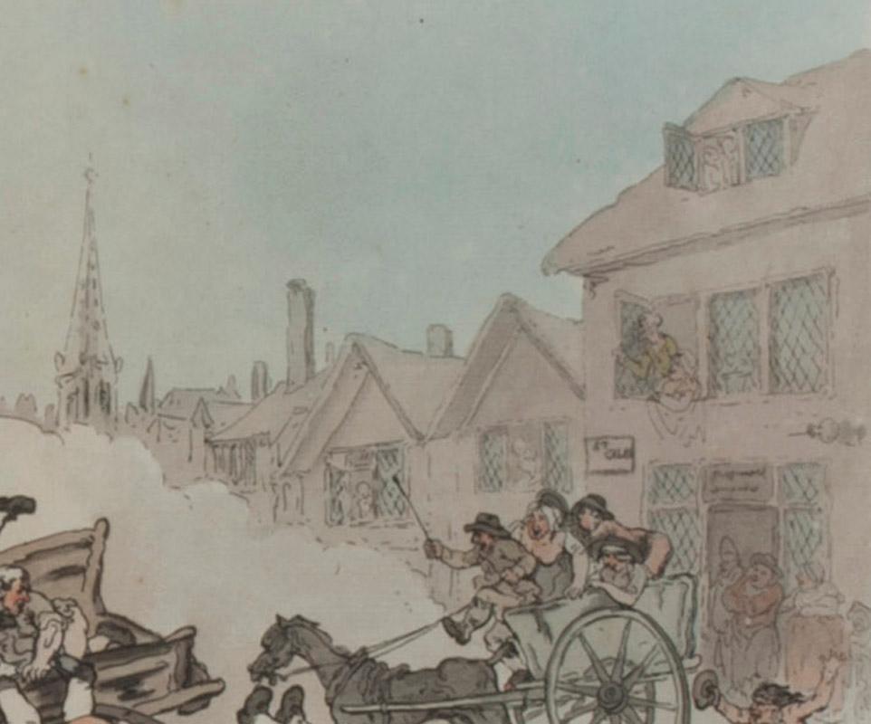 A Cart Race
Hand colored etching & aquatint, 1788
Signed in the plate (see photo)
Published by William Hollande, London
Inscribed in the plate with title, artist's name and publication line 'Rowlandson. 1788./ London. Pubd 1789 by Wm Holland No 50.