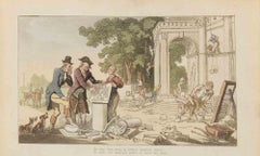 Come primo passo nello spreco sconsiderato della follia - Incisione di Thomas Rowlandson - 1817
