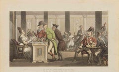 Er bezahlt seinen lebendigen Hof – Radierung von Thomas Rowlandson – 1817