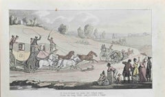 Of Four in Hand He Joins the Vulgar Rage – Radierung von Thomas Rowlandson – 1817