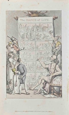 La danza de la vida - Frontispicio r - Aguafuerte de Thomas Rowlandson - 1817