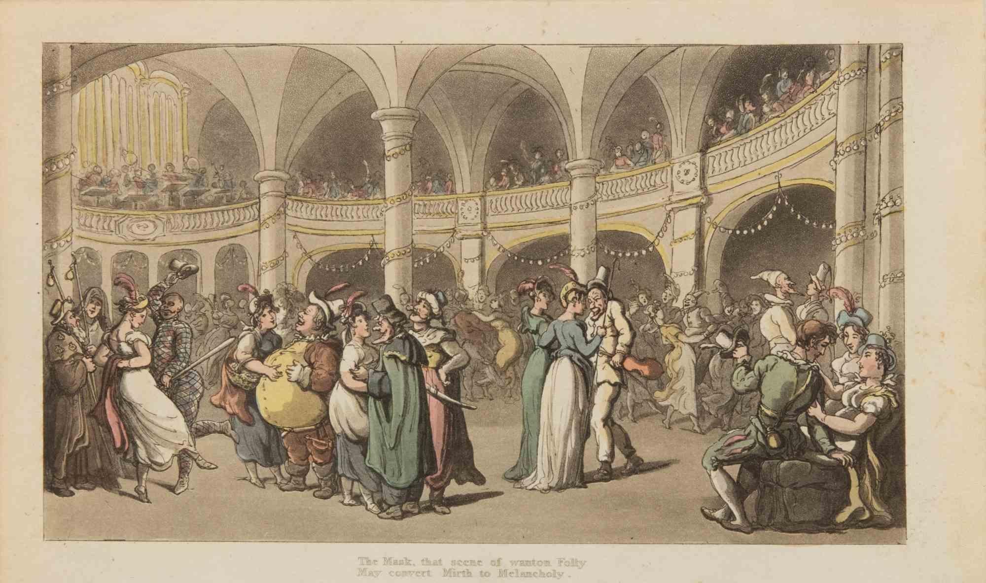 Radierung und Aquatinta von Thomas Rowlandson aus dem Jahr 1817. Tafel aus "Der Tanz des Lebens" von William Combe.

Sehr guter Zustand.

Thomas Rowlandson (1757-1827) war ein englischer Künstler und Karikaturist, der im spätgeorgianischen
