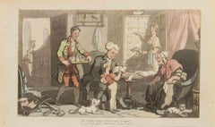 Le cure dell'infermiera - Acquaforte di Thomas Rowlandson - 1817