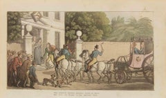 The Widow'd Mother Hastens zieht mit  - Radierung von Thomas Rowlandson - 1817