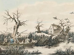 Thomas Rowlandson after George Morland - 19th Century Etching, Duck Shooting